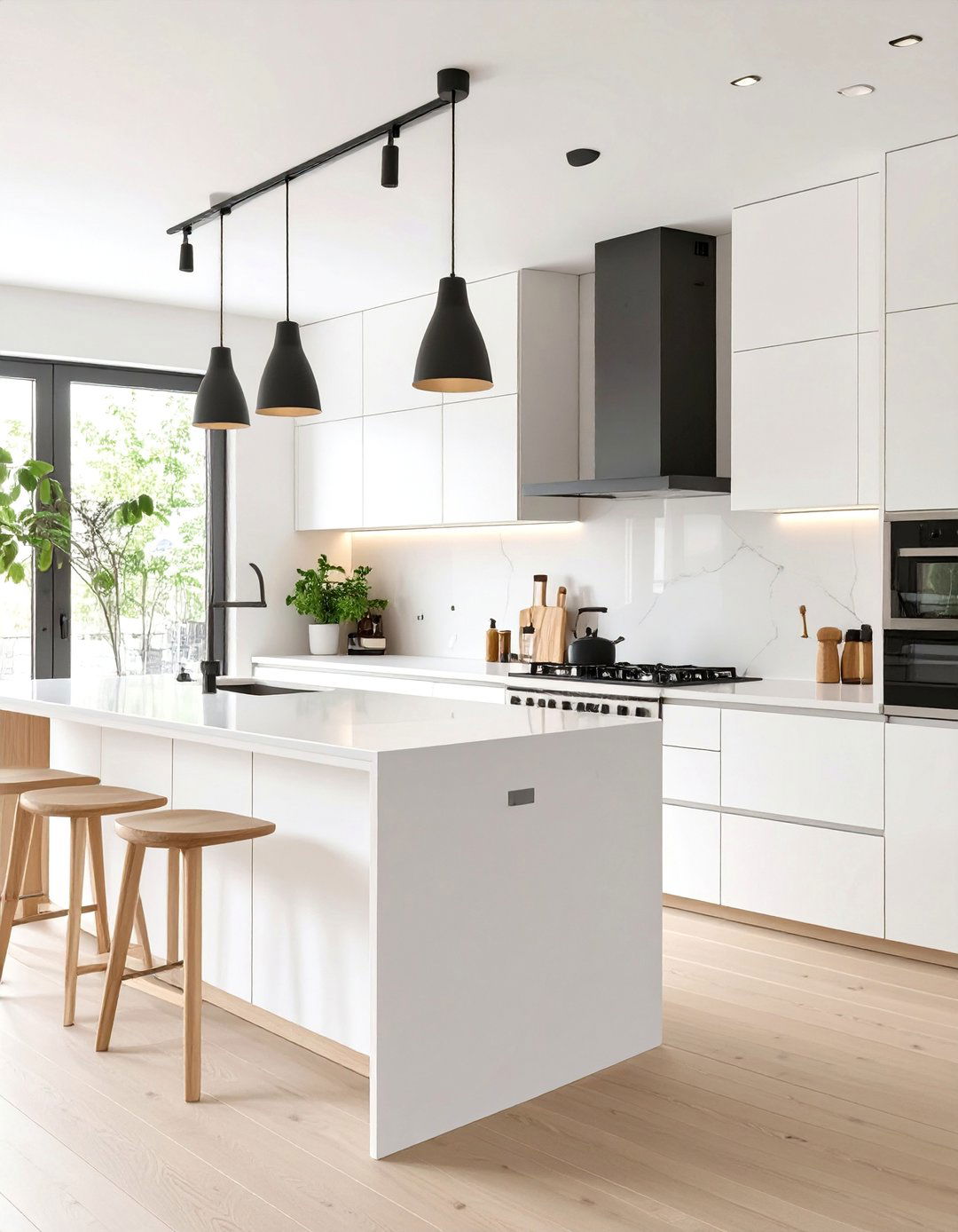 The Serene Japandi White Kitchen - 30 all white kitchen ideas
