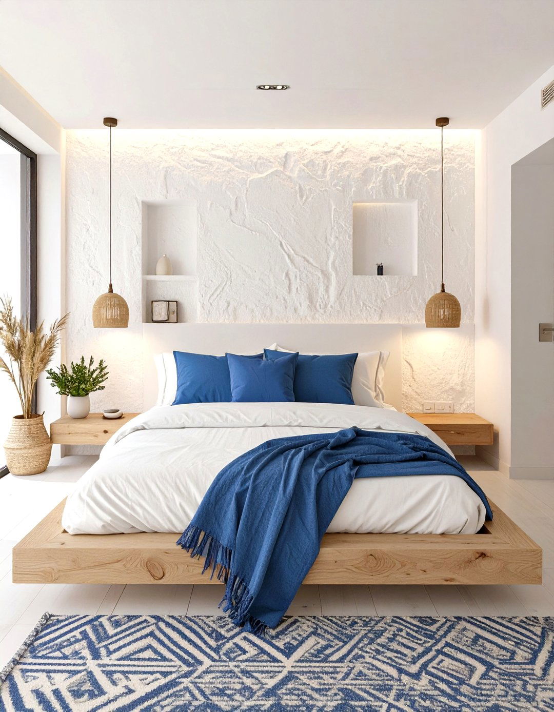 The Serene Santorini Bedroom - 30 modern mediterranean interior design ideas