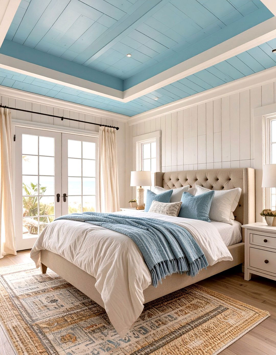 The Serene Sky Blue Bedroom Ceiling - 30 master bedroom tray ceiling ideas