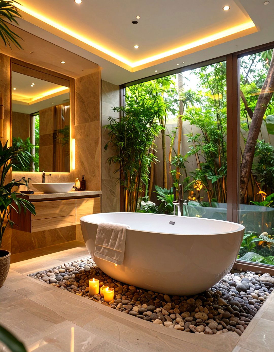 The Serene Spa Inspired Master Bathroom - 30 luxury master bathroom ideas