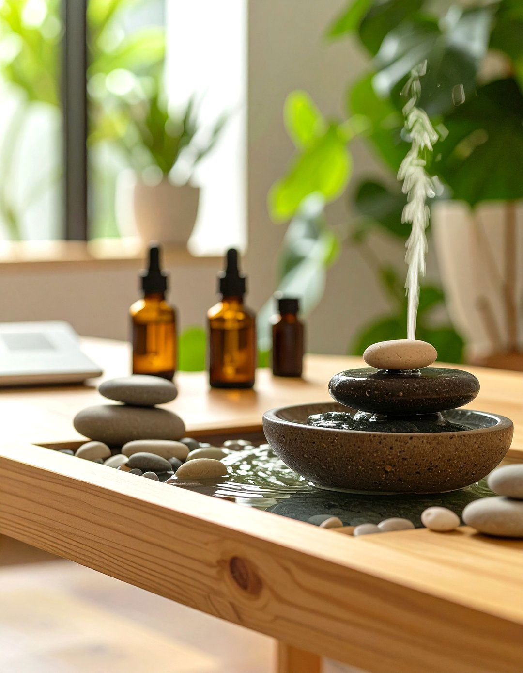 The Serene Spa Like Office Desk - 30 office desk decoration ideas
