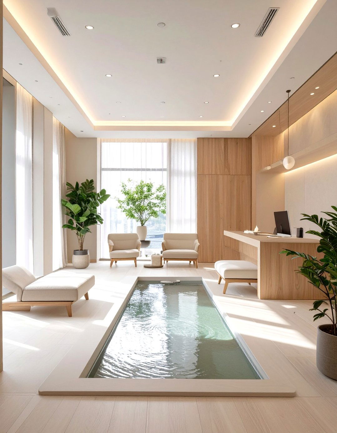 The Serene Spa Like Office - 30 office decoration ideas for work