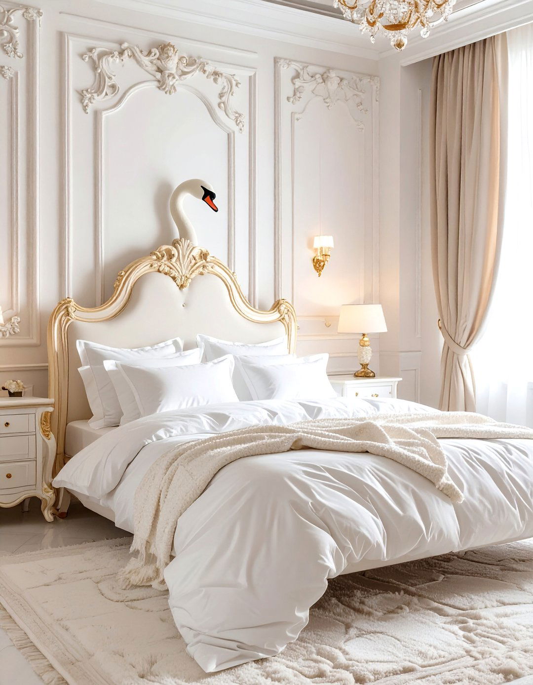 The Serene Swan Bedroom - 30 art nouveau interior design ideas