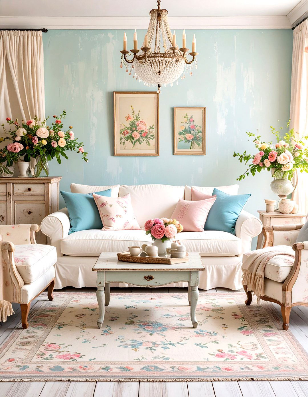 The Shabby Chic Living Room - 30 living room picture ideas