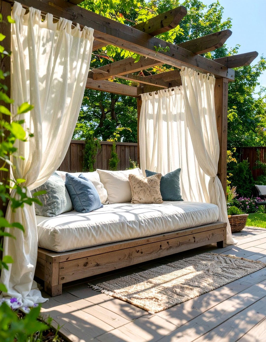 The Shaded Daybed Nook Deck - 30 back deck ideas