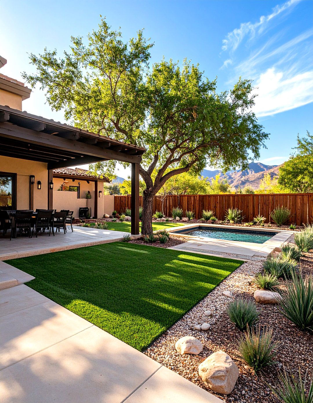 The Shaded Dog Friendly Yard - 30 desert landscaping ideas