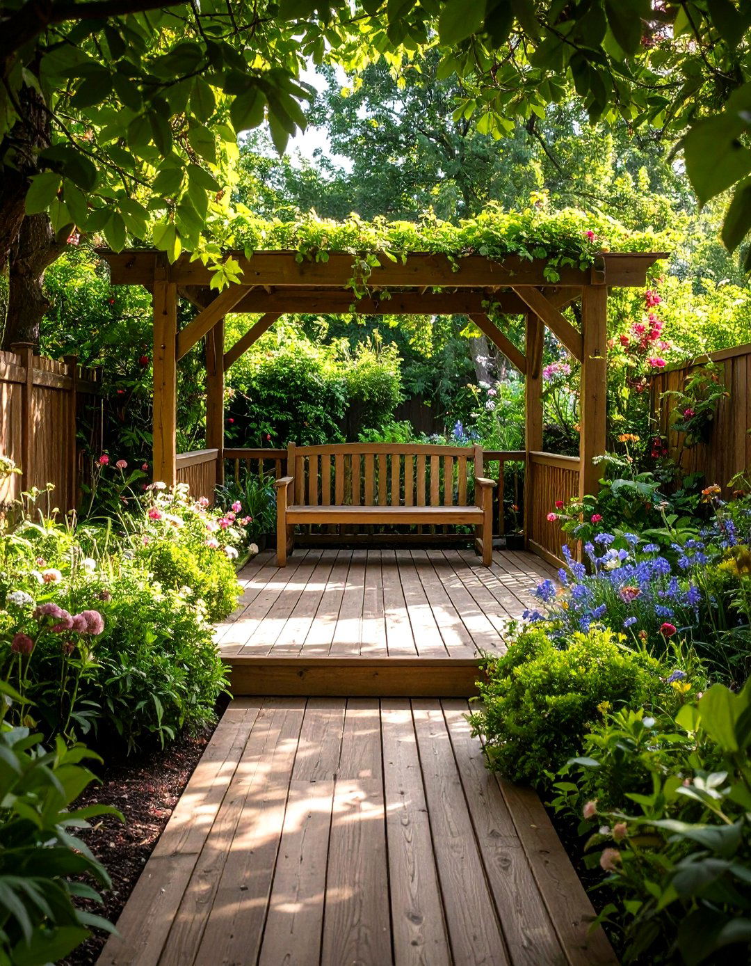 The Shaded Garden Nook Deck - 30 deck photos ideas