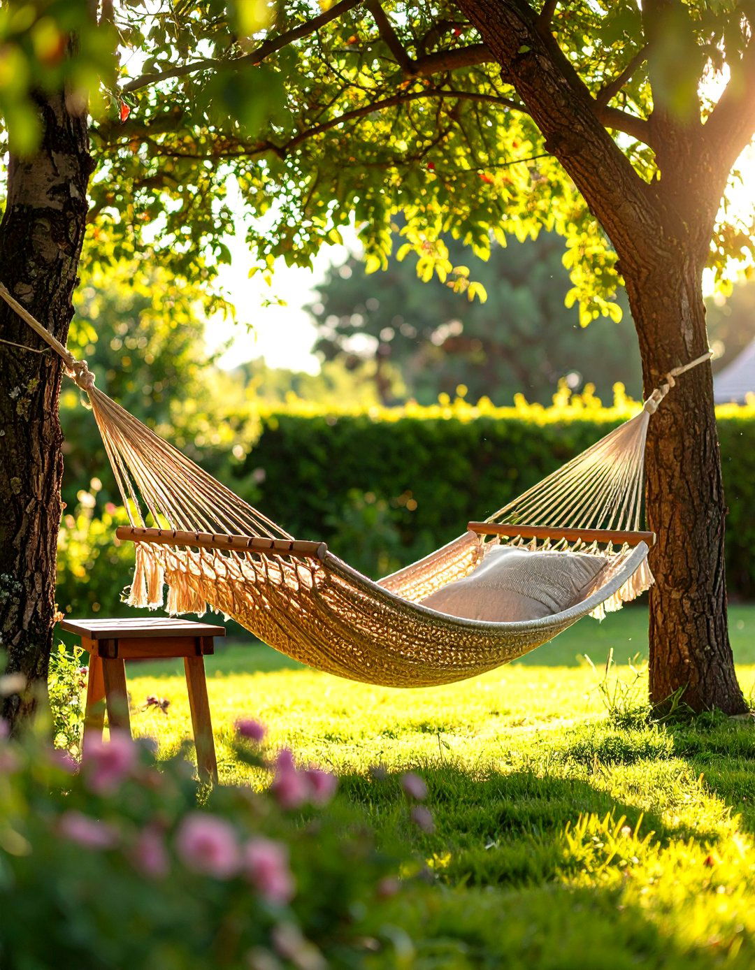 The Shaded Hammock Relaxation Station - 30 backyard landscape ideas