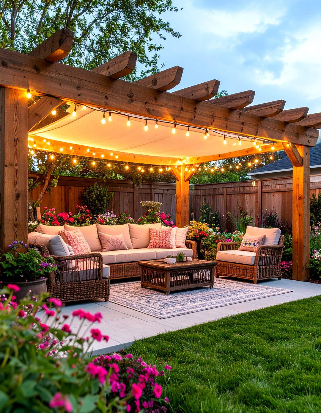 The Shaded Pergola Retreat - 30 backyard makeover ideas
