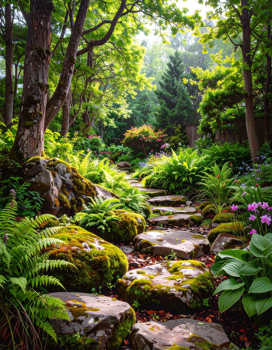 The Shady Woodland Rock Garden - 30 low maintenance small rock garden ideas