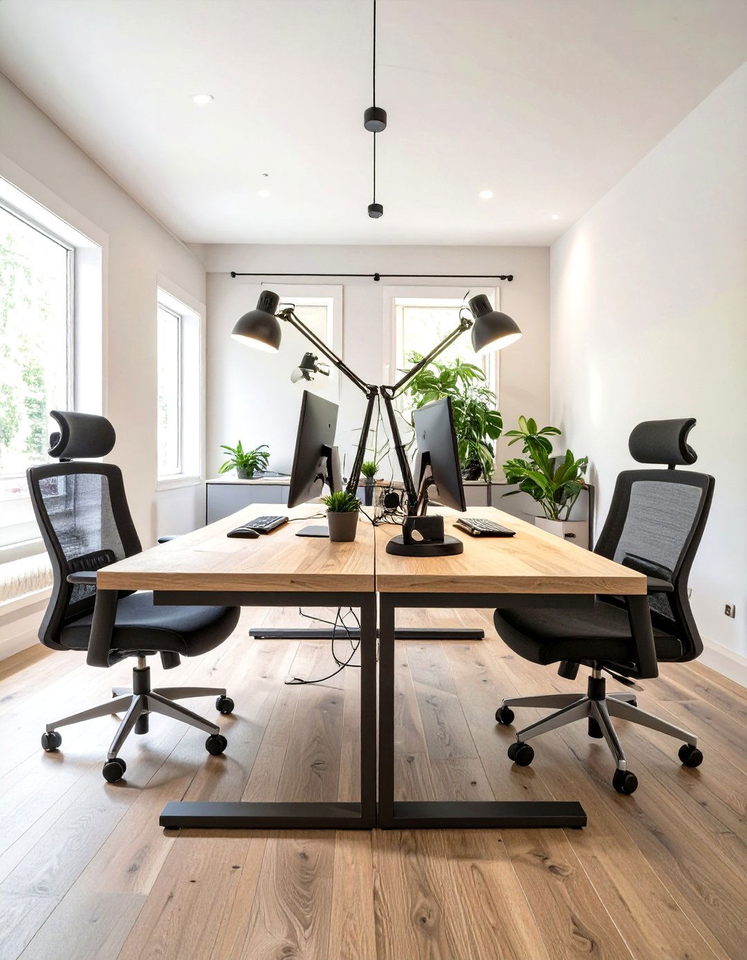 The Shared Co Working Home Office - 30 cool home office ideas