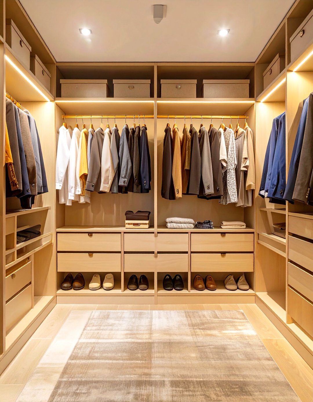 The Shared His and Hers Closet - 30 home depot closet design ideas