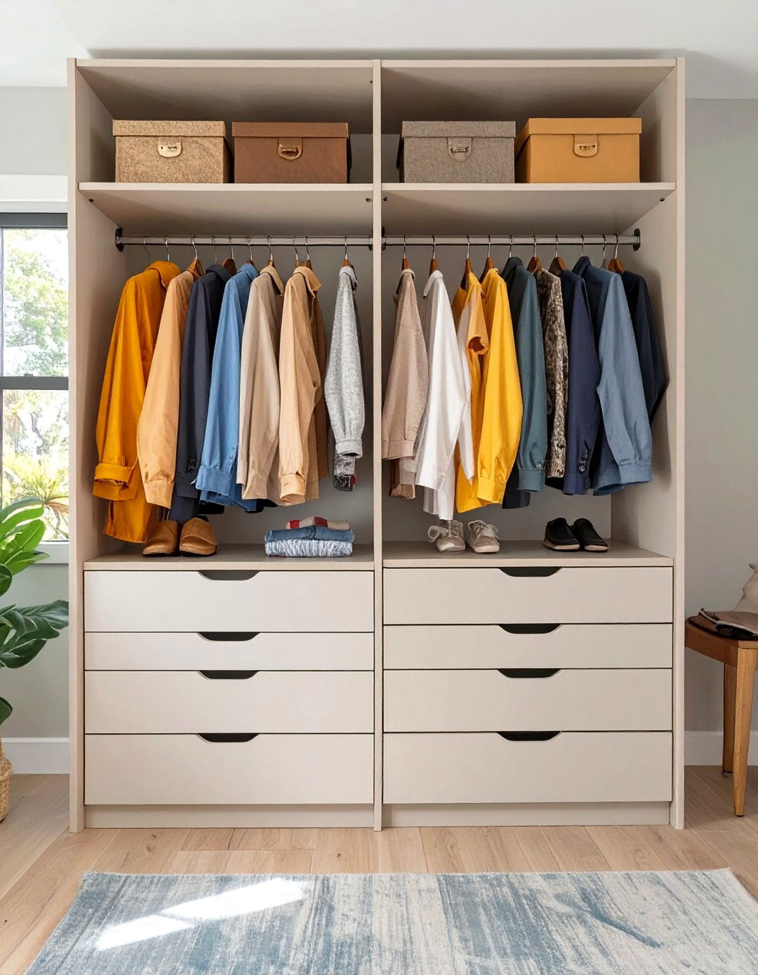 The Shared His and Hers PAX Design - 30 ikea closet organizer ideas