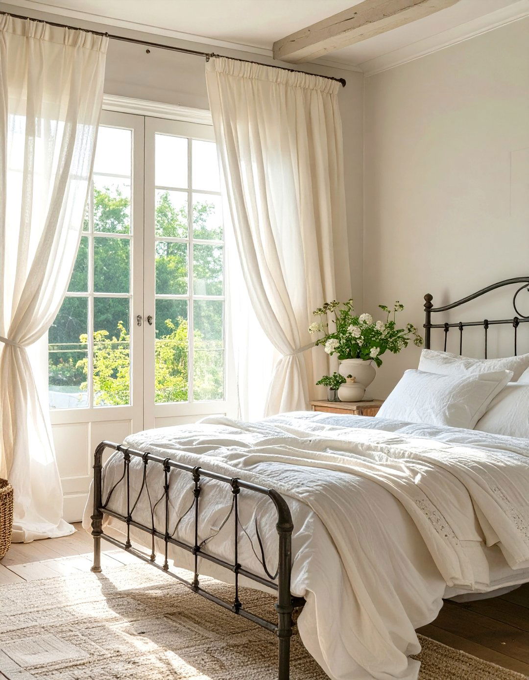 The Sheer Curtains and Natural Light Bedroom - 30 french country bedroom ideas