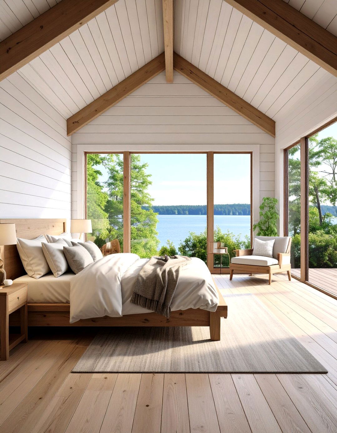 The Shiplap Covered Walls and Ceilings - 30 lake house decor ideas