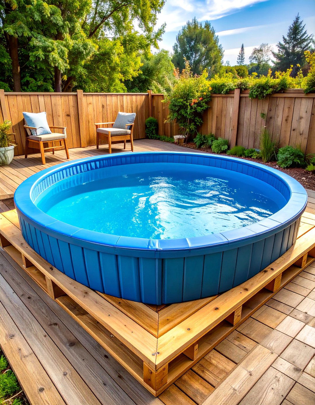 The Shipping Pallet Plunge Pool - 30 affordable backyard pool ideas on a budget