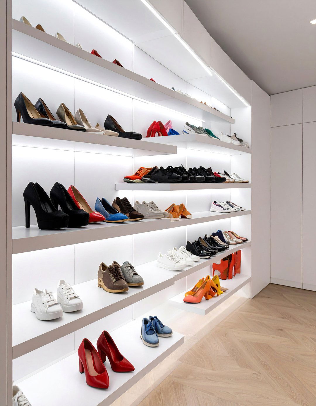 The Shoe Collectors Showcase - 30 closet remodel ideas