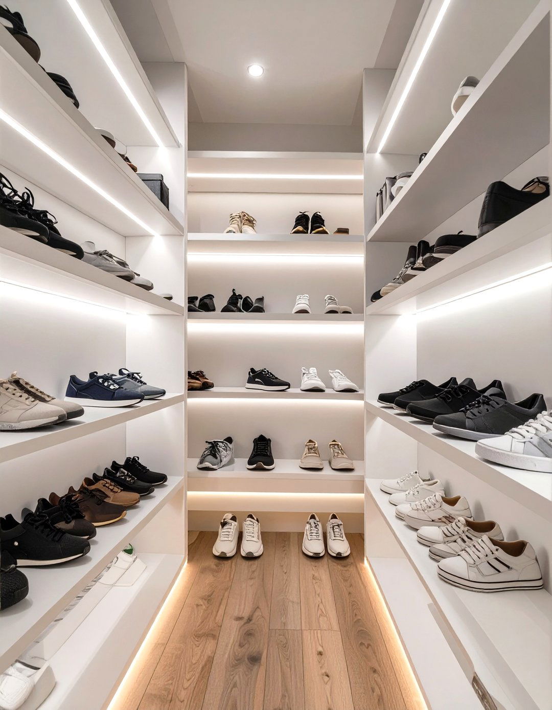 The Shoe Shrine Closet - 30 narrow closet ideas