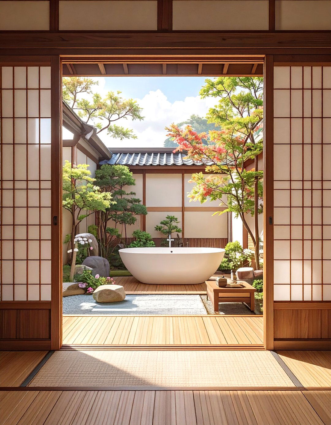 The Shoji Screen Bathroom Door - 30 bathroom door ideas