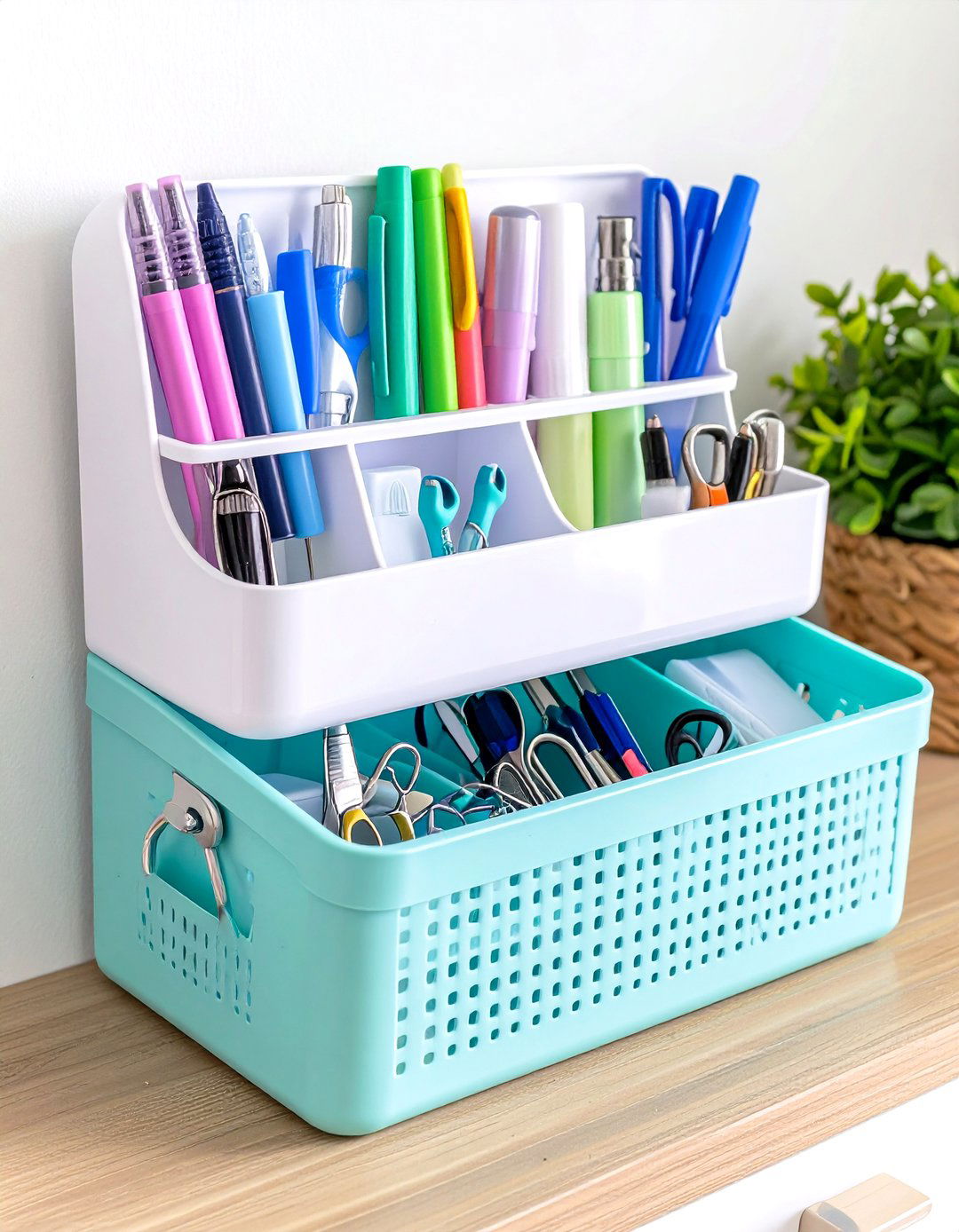 The Shower Caddy Repurposed - 30 dorm storage ideas