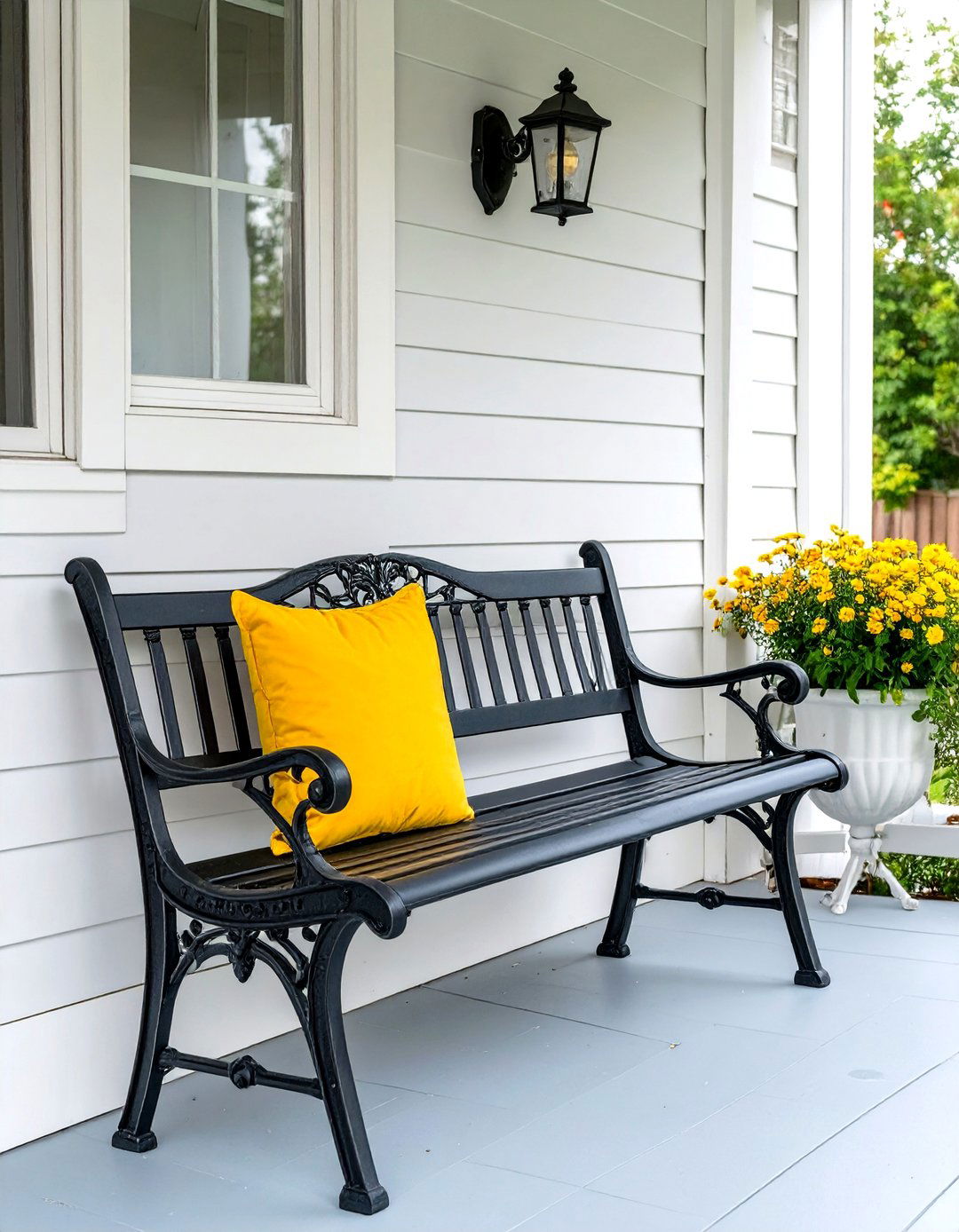The Simple Bench Porch - 30 curb appeal small front porch ideas on a budget
