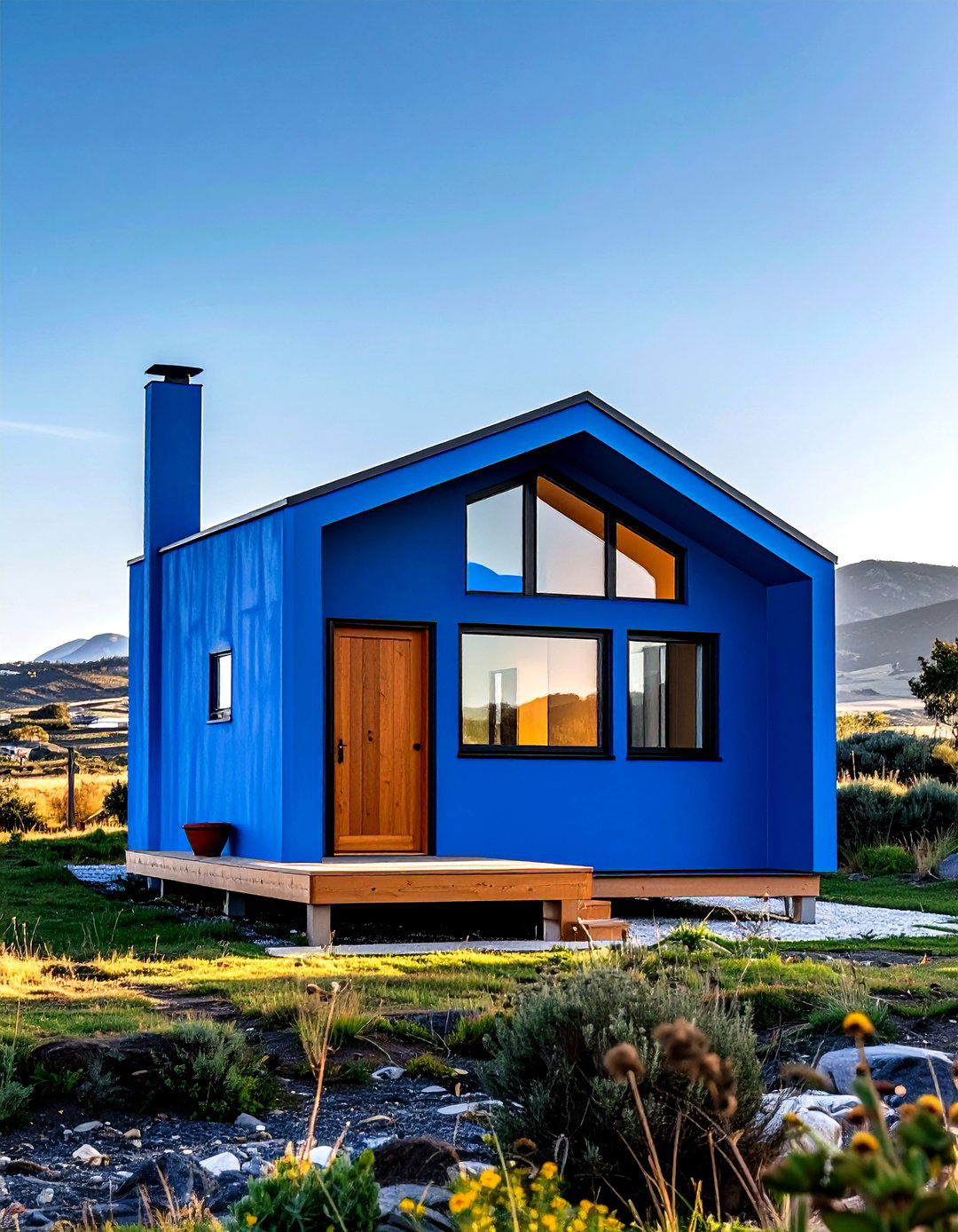 The Simple Box with a Bold Color - 30 low cost small house design ideas