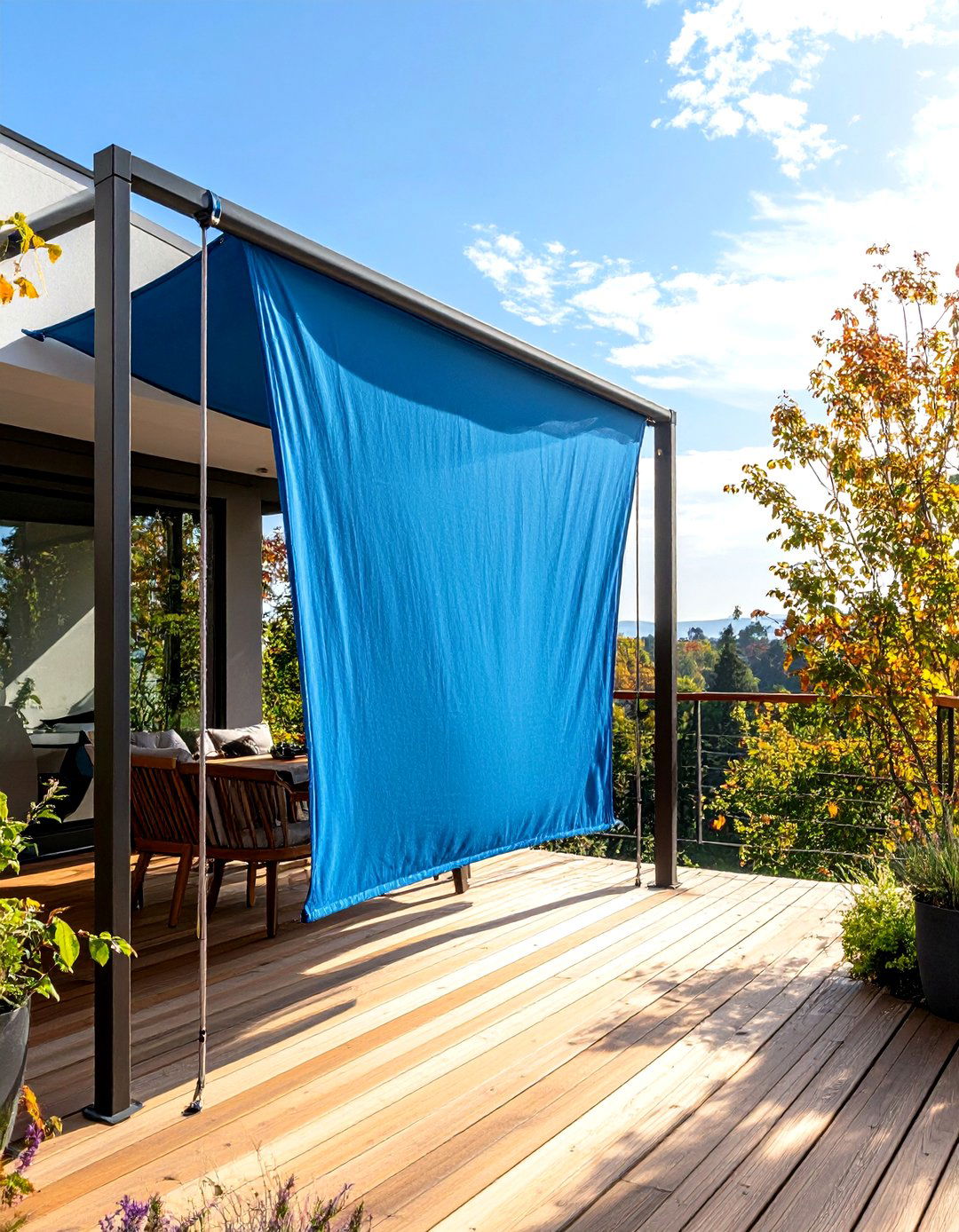 The Simple Fabric Sail Shade Screen