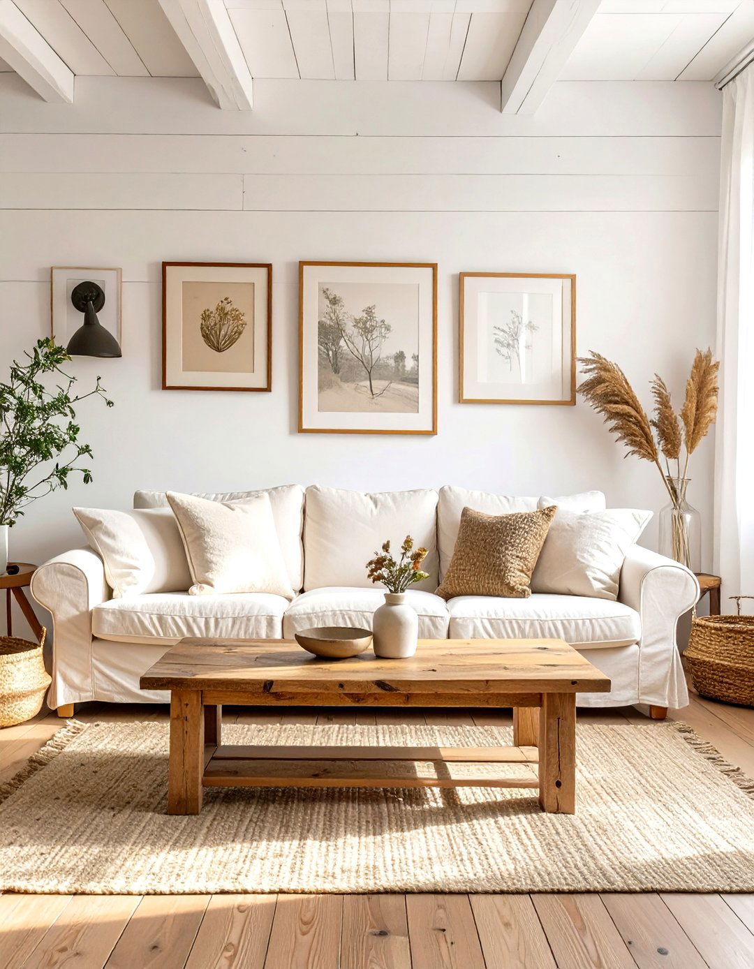 The Simple Farmhouse Living Room - 30 cozy apartment living room ideas