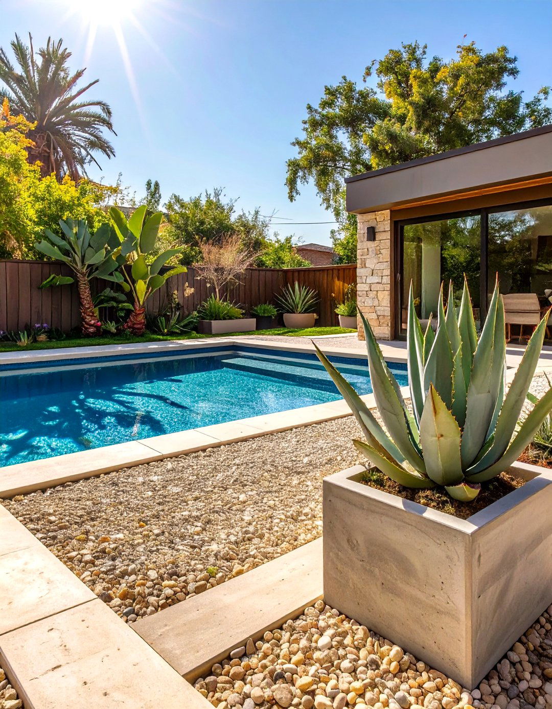The Simple Gravel Patio - 30 above ground pool landscaping ideas