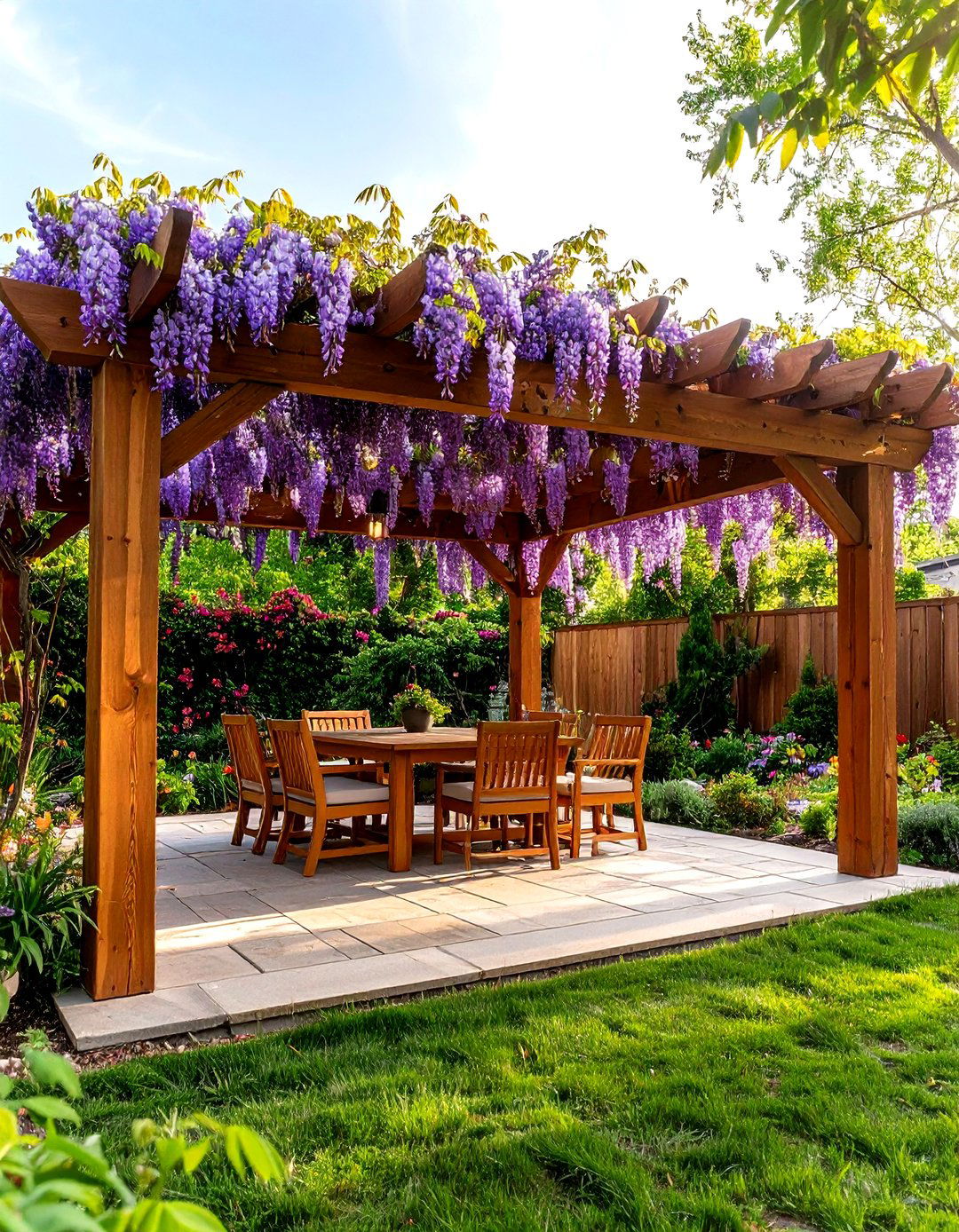 The Simple Pergola and Vine Combination - 30 landscape design cost ideas