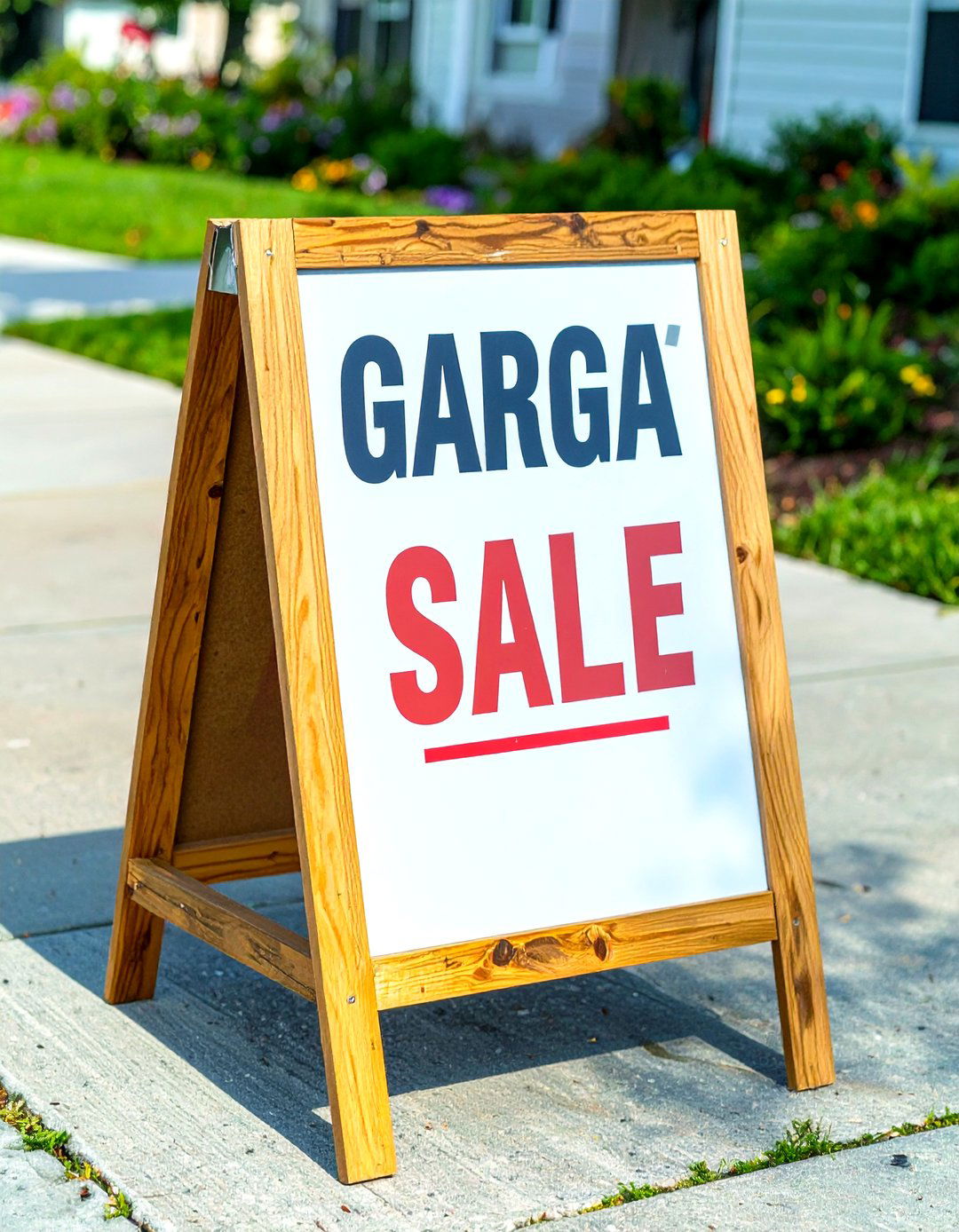 The Simple Sandwich Board Sign - 30 garage sale sign ideas