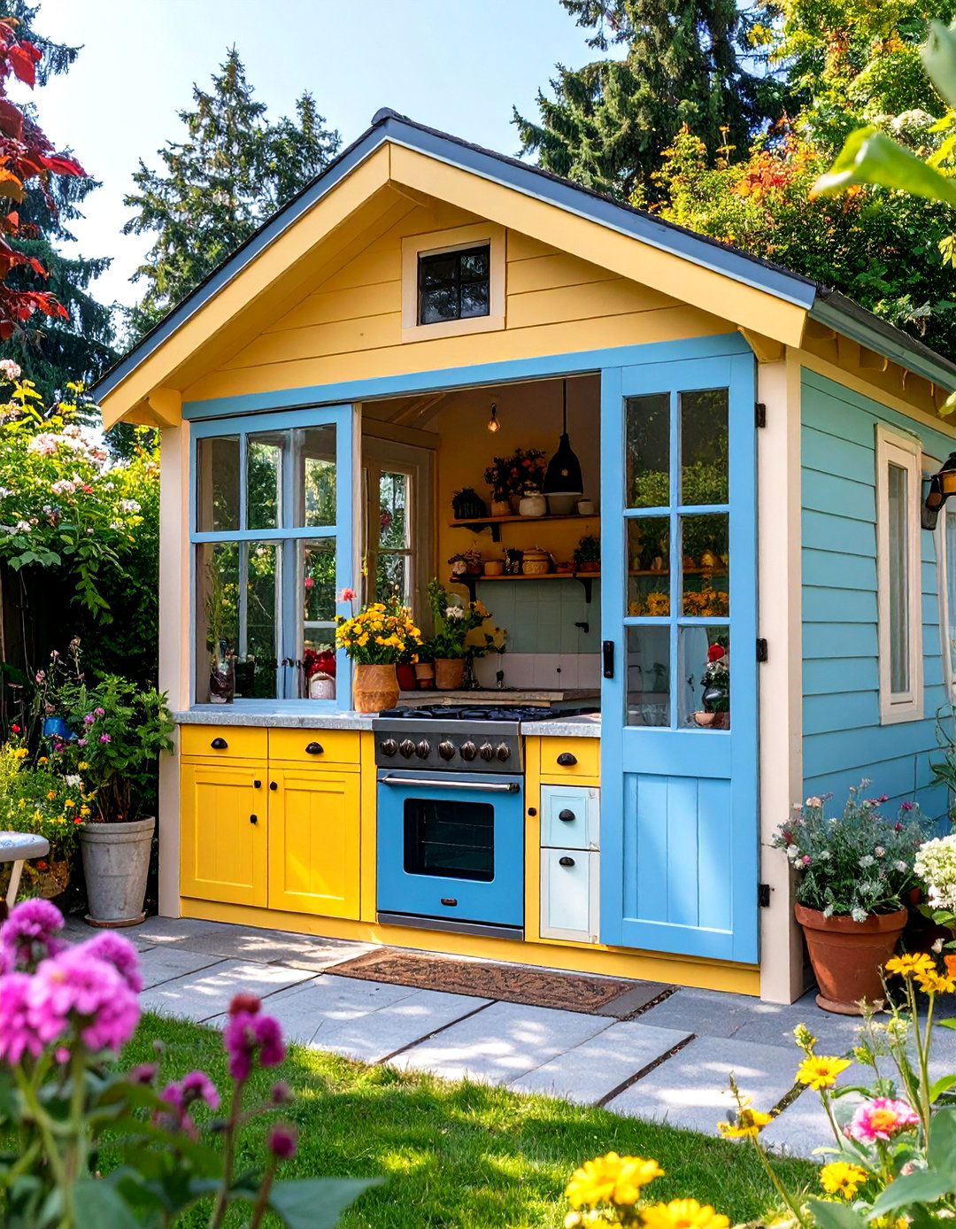 The Simple Shed Conversion - 30 inexpensive covered outdoor kitchen ideas