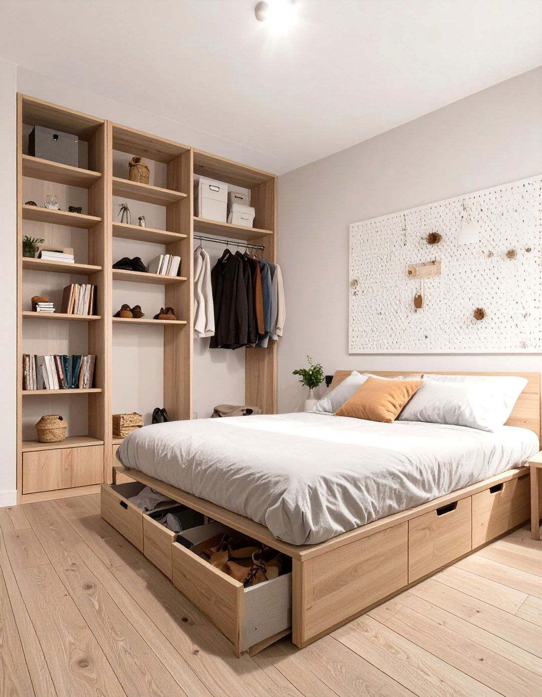 The Simple Storage Solution Bedroom - 30 mens bedroom ideas on a budget
