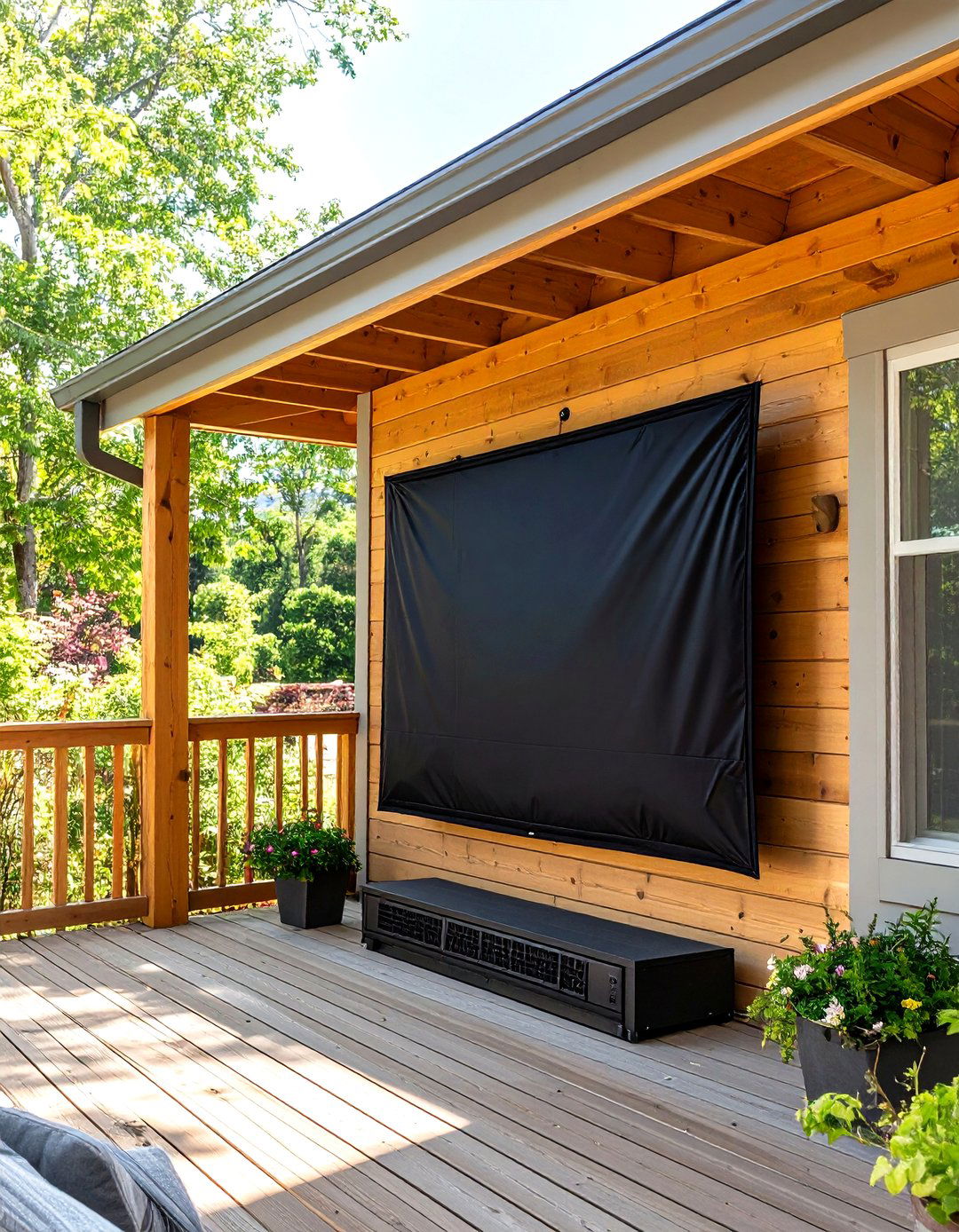 The Simple Weatherproof TV Cover - 30 diy outdoor tv ideas