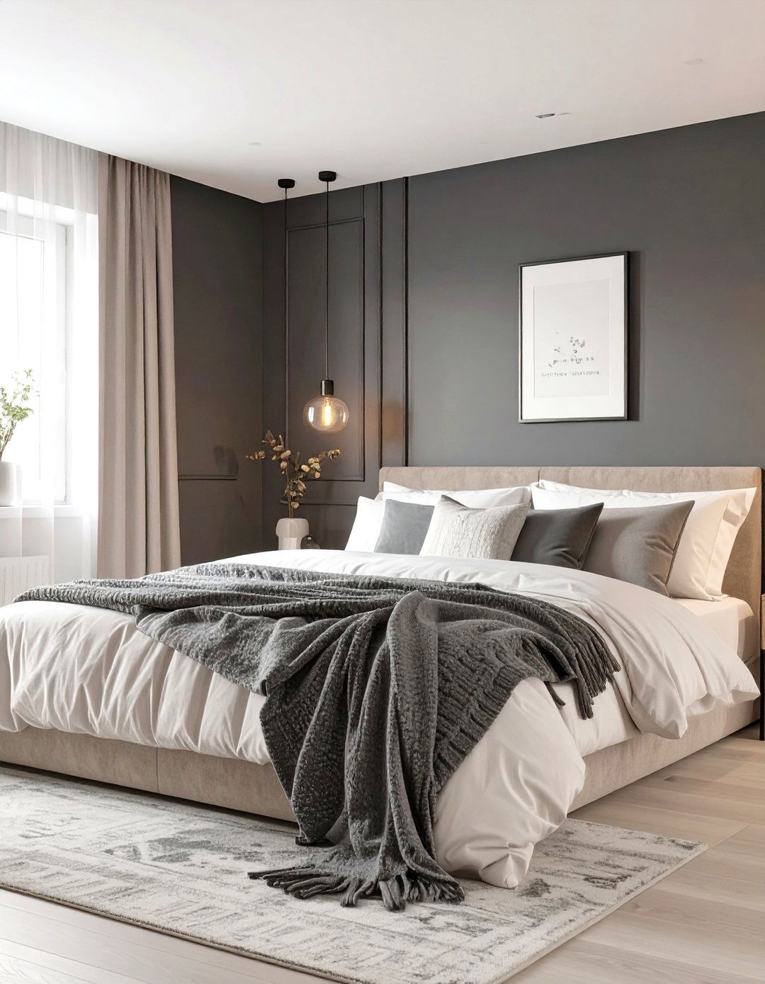 The Single Accent Wall Bedroom - 30 cozy modern small bedroom ideas