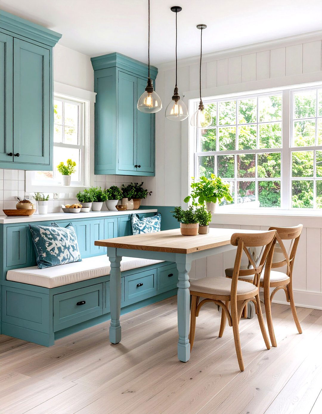 The Single Bench Kitchen Nook - 30 kitchen nook ideas