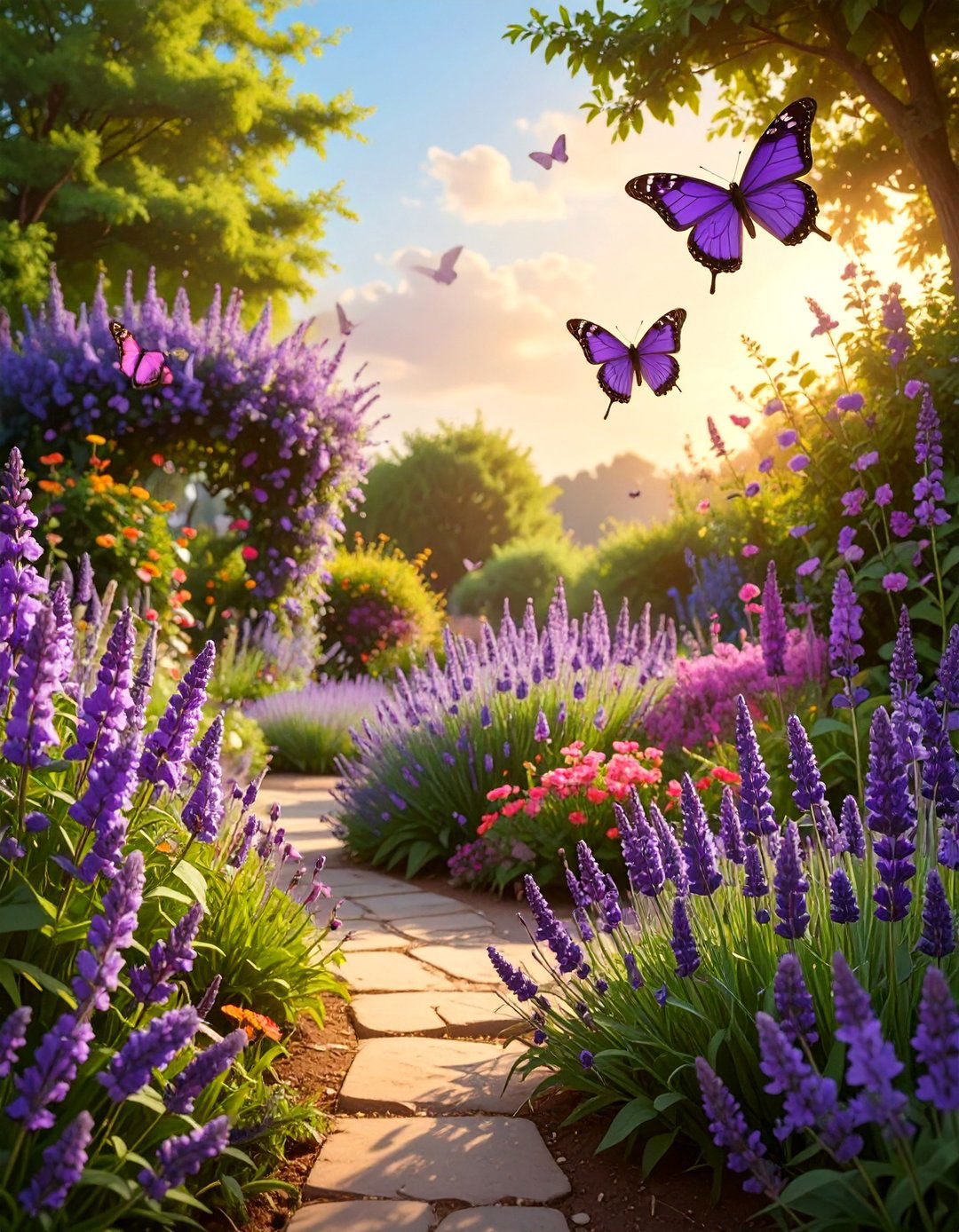 The Single Color Themed Butterfly Garden - 30 butterfly garden ideas