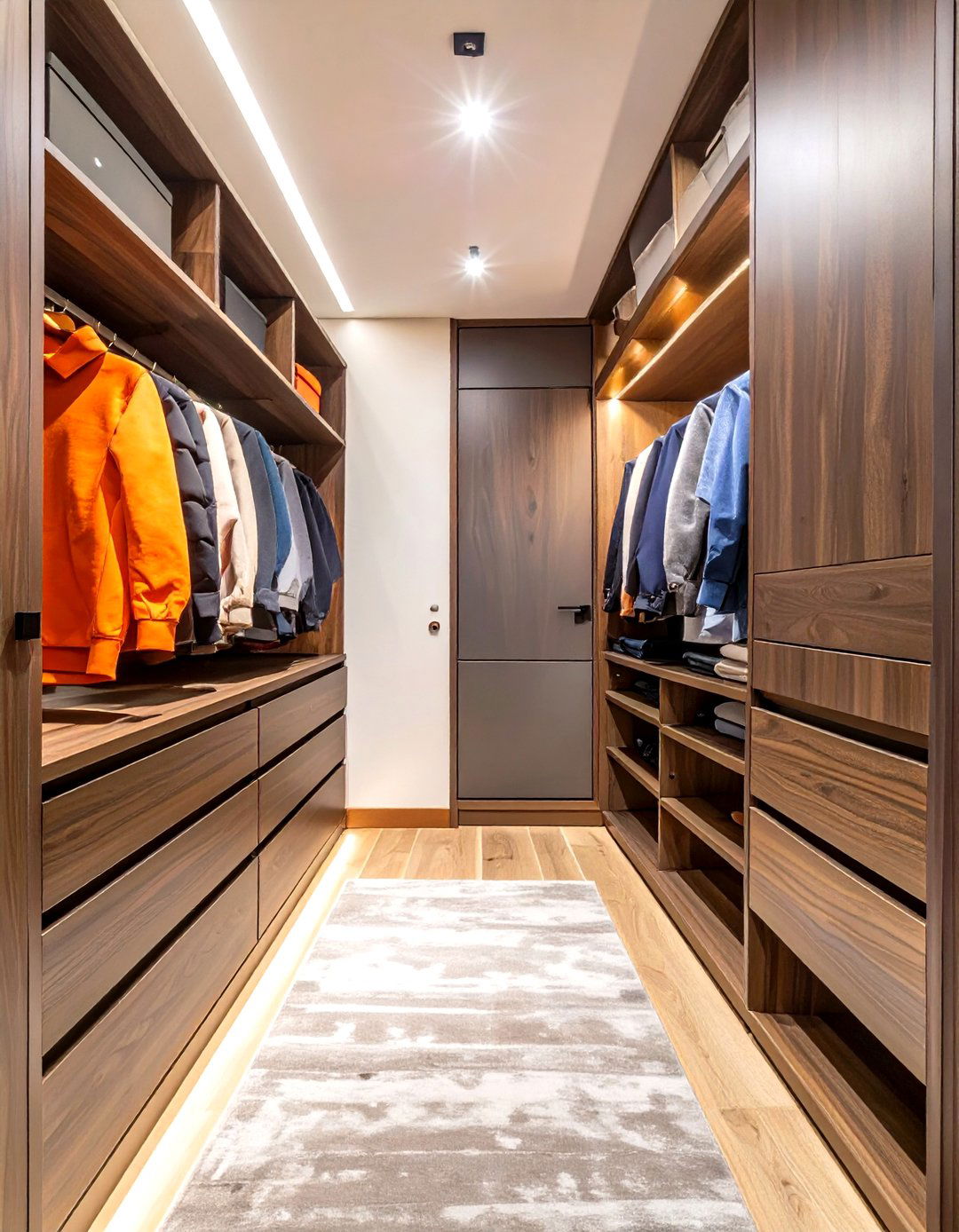 The Single Sided Deep Storage Closet - 30 narrow walk in closet ideas