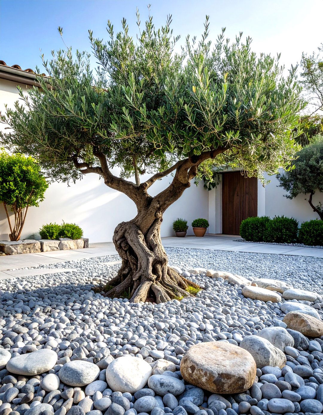The Single Specimen Rock Garden - 30 front yard landscaping ideas modern rock garden ideas