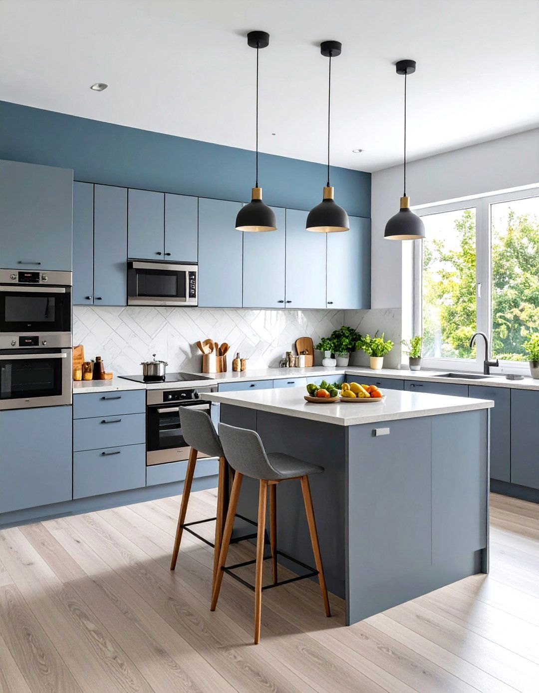 The Single Wall Efficiency Kitchen - 30 kitchen organizing ideas