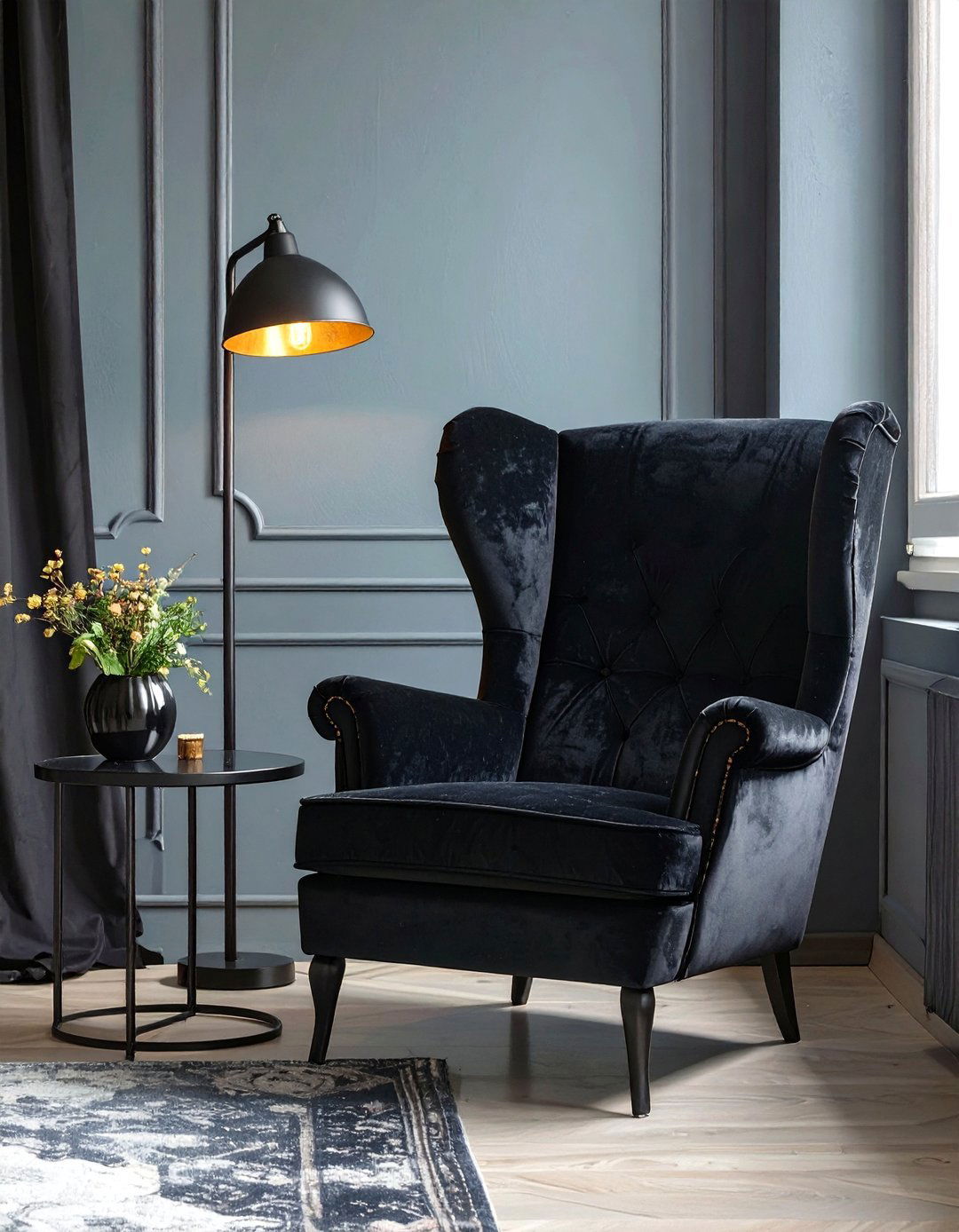 The Singular Statement Chair Gothic Corner - 30 modern gothic interior design ideas