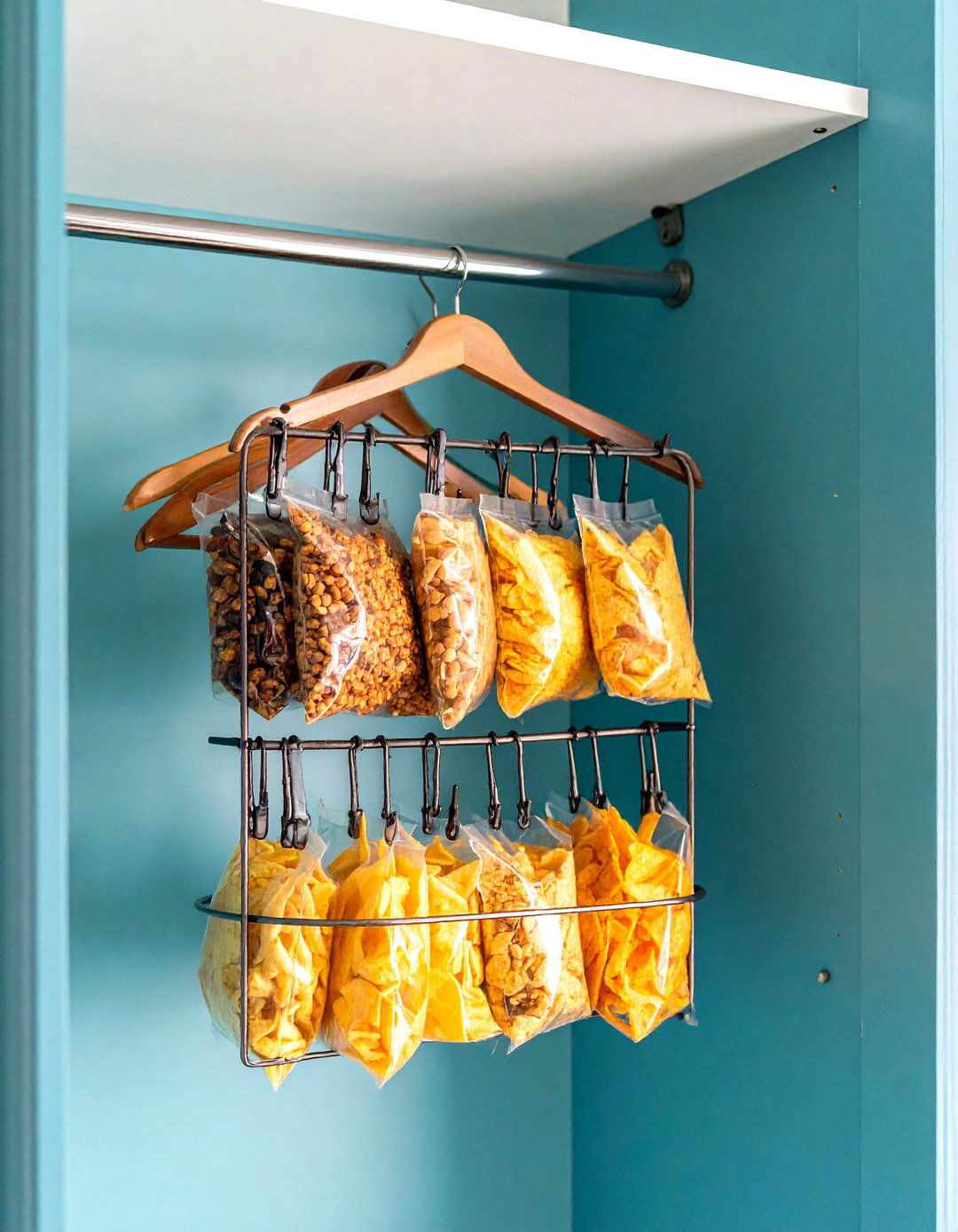 The Skirt Hanger Hack - 30 dorm storage ideas