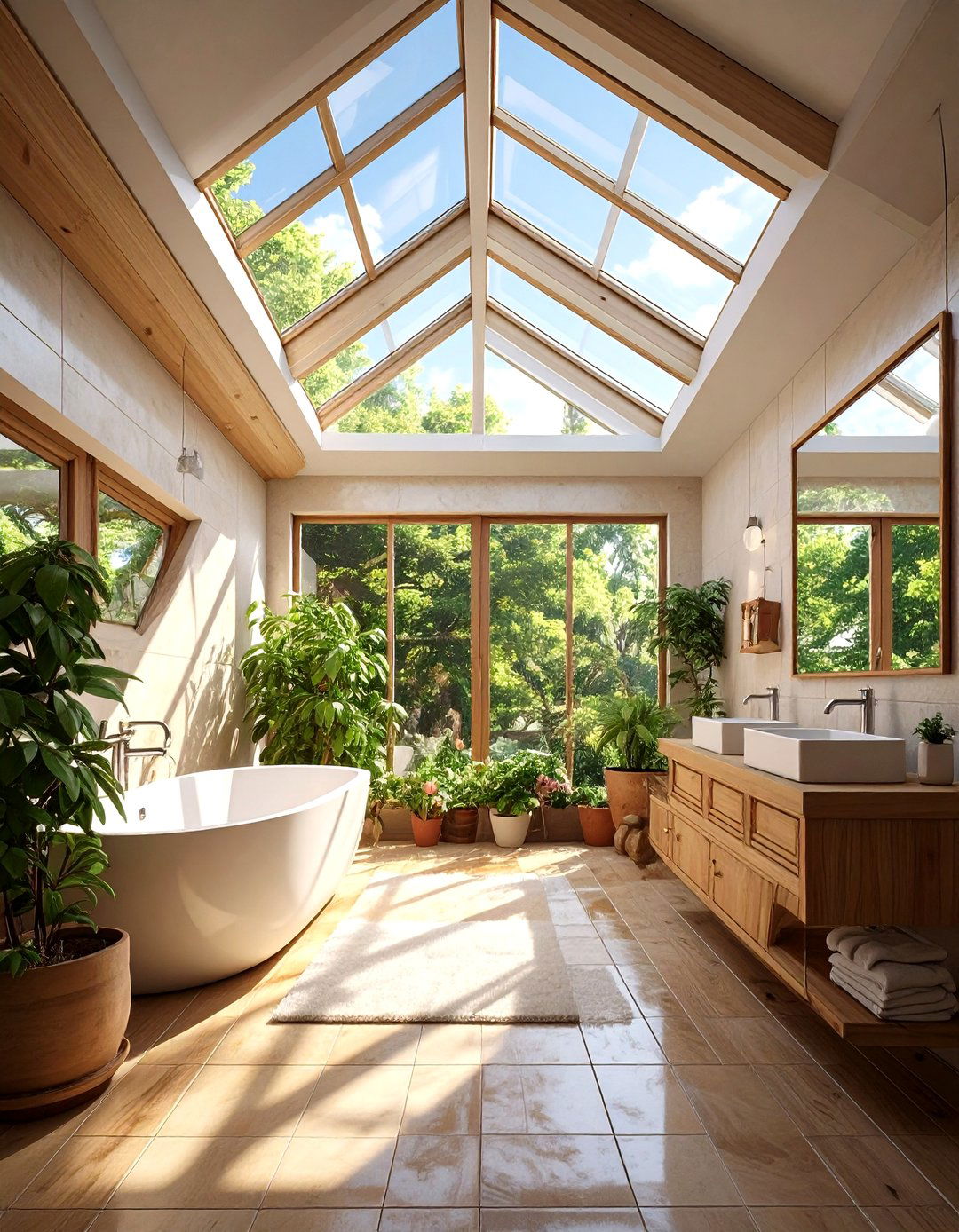 The Skylight for Ultimate Privacy - 30 bathroom window ideas