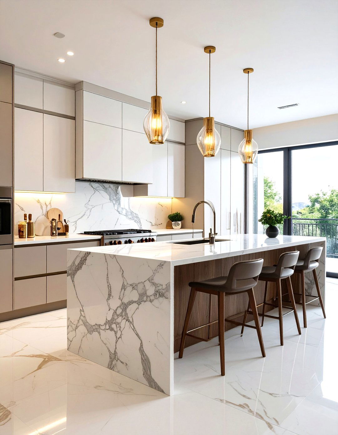 The Slab Backsplash Kitchen - 30 kitchen remodel ideas 2023