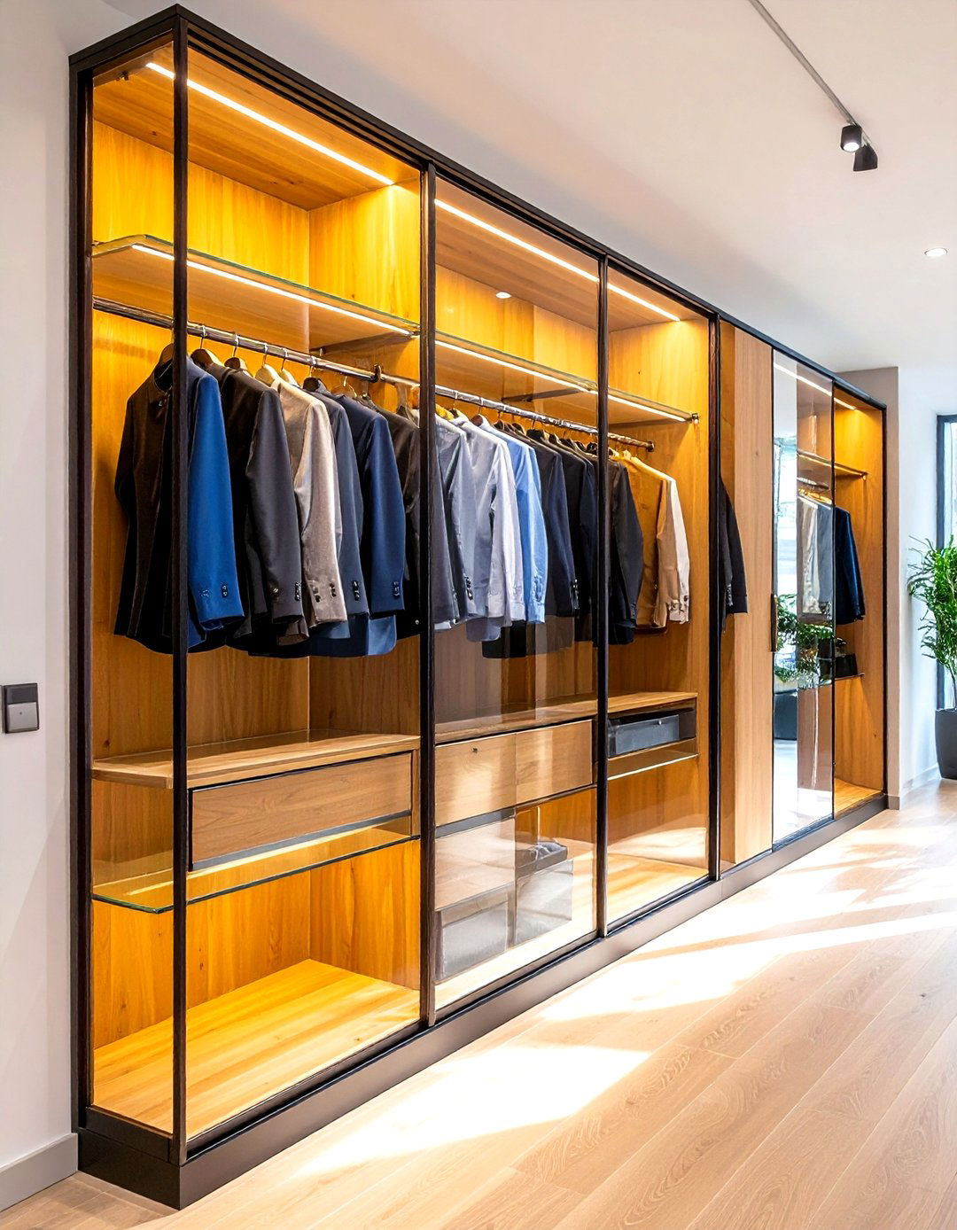 The Sleek Acrylic Hallway Closet - 30 hallway closet ideas