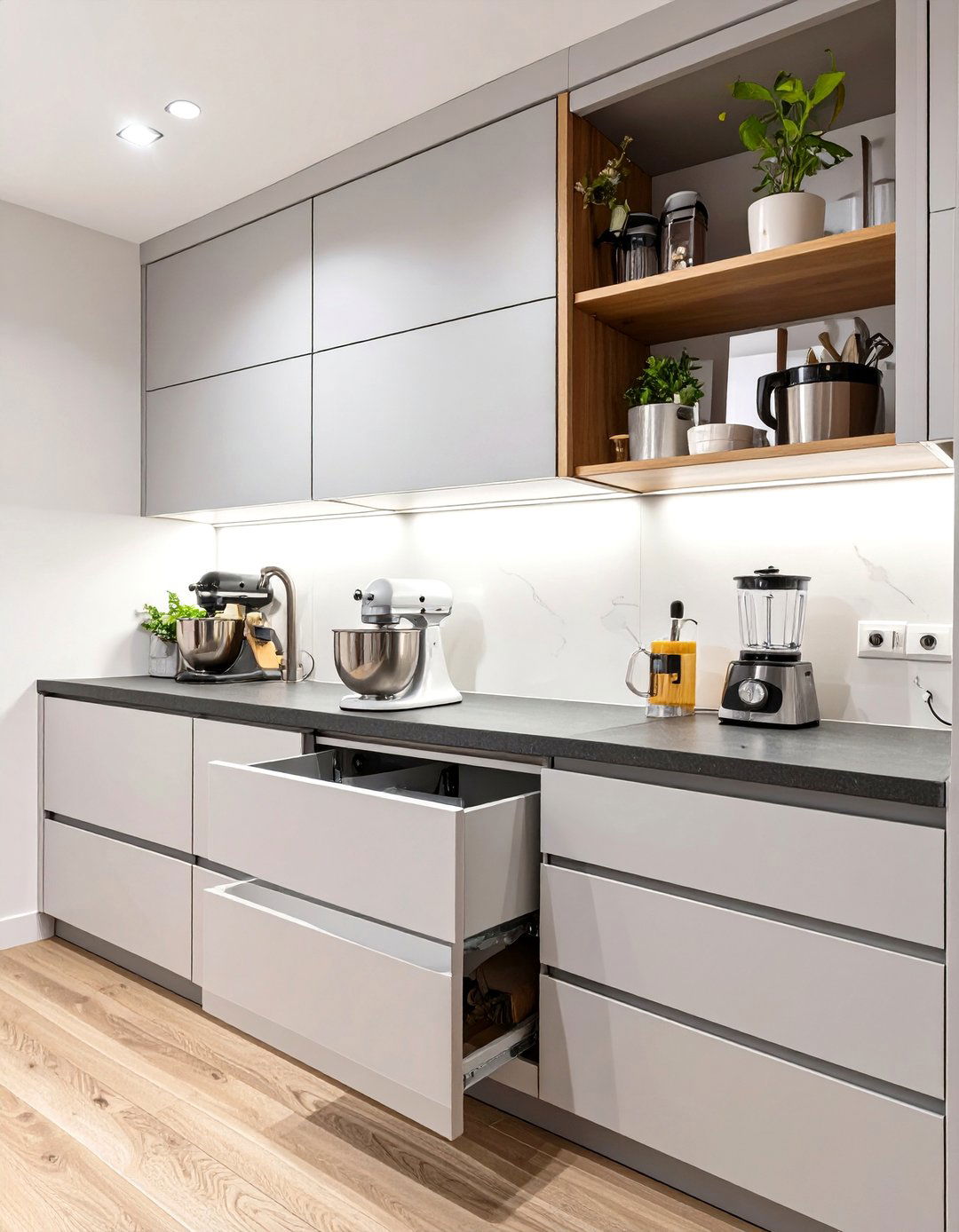 The Sleek Appliance Garage Pantry - 30 butlers pantry walk in pantry ideas