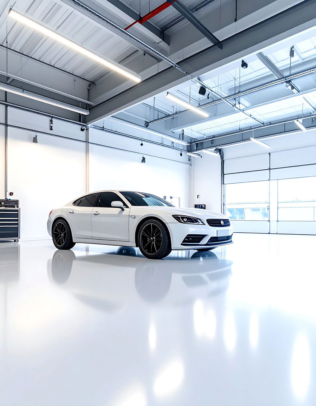 The Sleek Automotive Showroom - 30 2 car garage man cave ideas