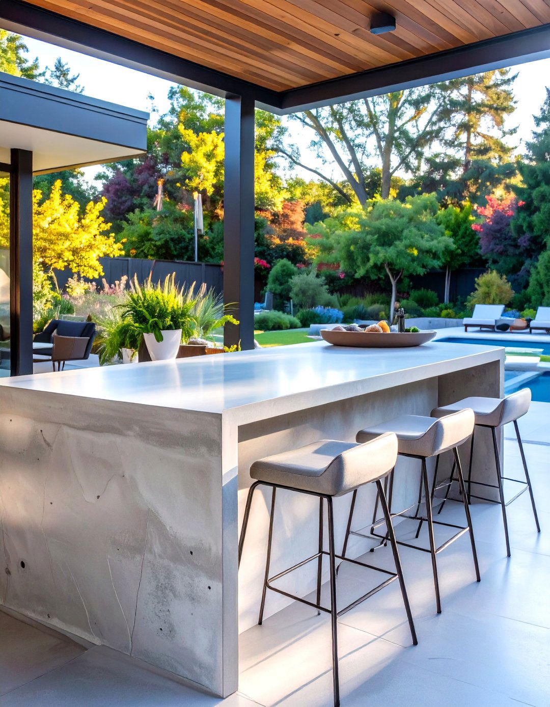 The Sleek Bar Height Counter - 30 backyard seating ideas