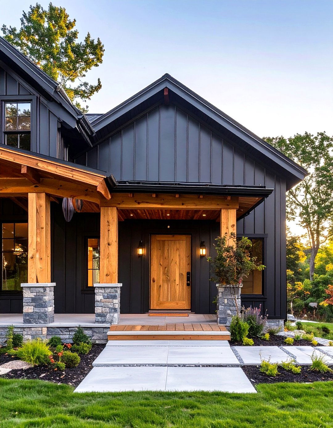 The Sleek Black Farmhouse Exterior - 30 modern farm house design ideas
