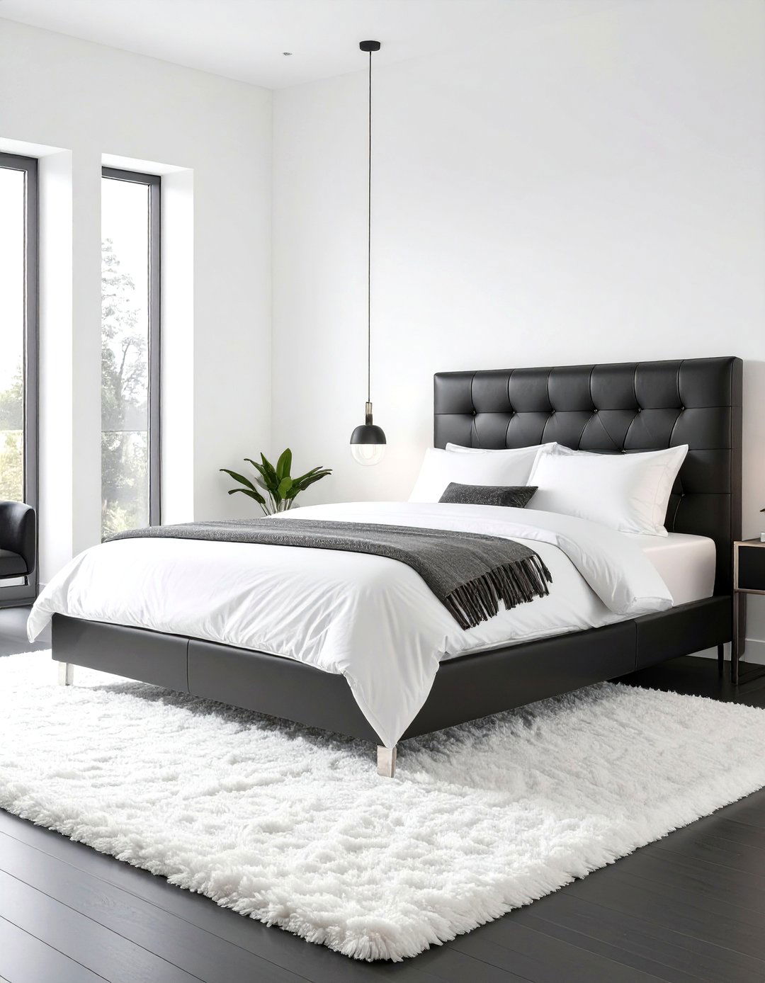 The Sleek Black and White Bedroom - 30 guys bedroom ideas
